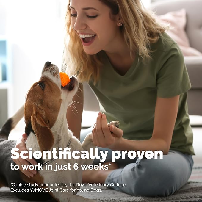 Yumove Hip & Joint Supplement for Dogs with Glucosamine, Hyaluronic Acid, Green Lipped Mussel & Omega 3 Joint Supplement - Regular and Advanced Strength (300ct, Chewable Tablets)