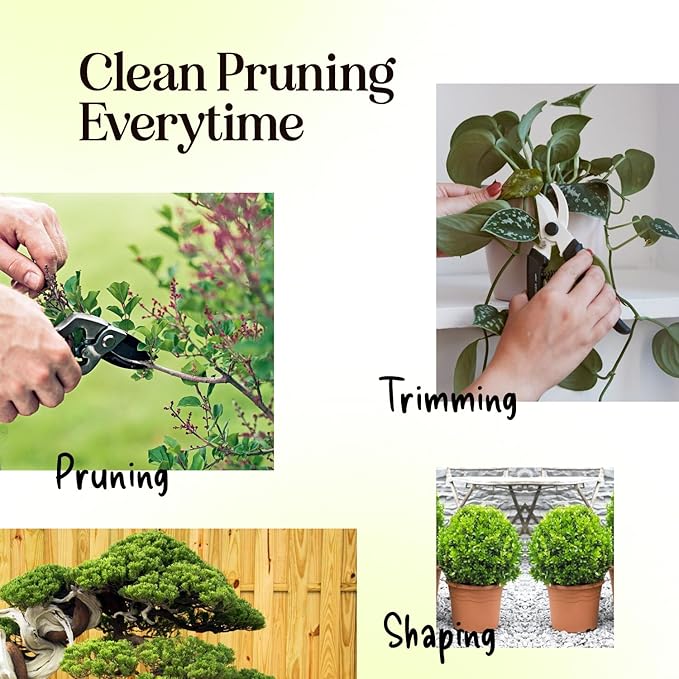 Ultra Sharp Pruning Shears Hedge Clipper – Cuts 3X Easier, Dual-Size Opening, Weak Hand Arthritis Clippers, Rust-Resistant Pruner, Effortlessly Cuts