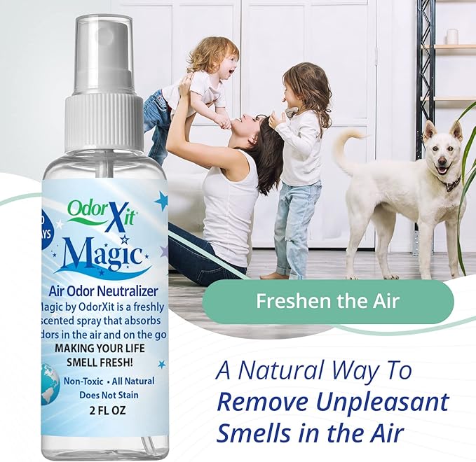 Magic Air Odor Neutralizer Spray, Powerful Dog & Cat Urine Odor Neutralizer, Safe Air Refresher for Home, Safe Odor Absorber for Pet, Closet & Any Strong Odor Remover, 2oz