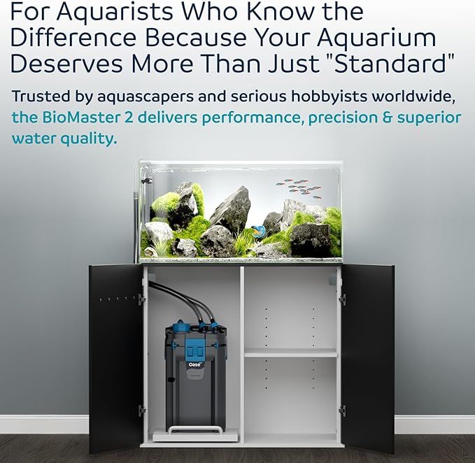 OASE BioMaster 2 600 Canister Filter for Aquariums – External Aquarium Filter with EasyClean Pre-Filter – Quiet Performance – Freshwater & Saltwater, Up to 160 Gallons