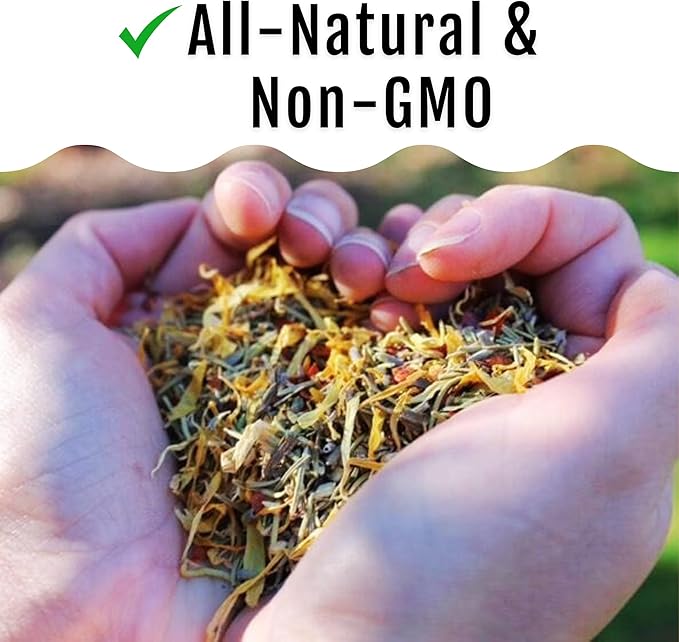BuffClucks Herb Supplement for Backyard Chickens - Natural Chicken Treats, Poultry Feed Botanical Mix, Plant-Based Coop Snacks for Daily Wellness, Feather Quality, Egg Production, USA (20 LB)
