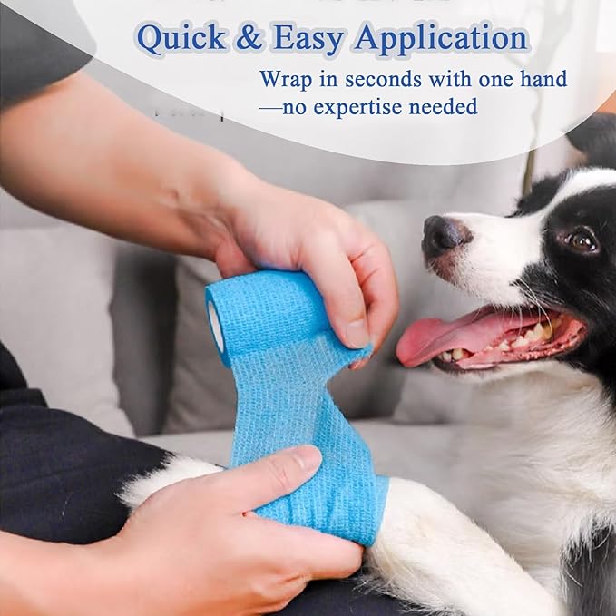 Self Adhesive Tape Wrap 8 Rolls,Non-Woven Self Adherent Vet Wrap Tape,10CM x 4.5M Cohesive Bandage Tape for Wrist & Ankle,Elastic Grip Cover (8colors-8Rolls(4inches))