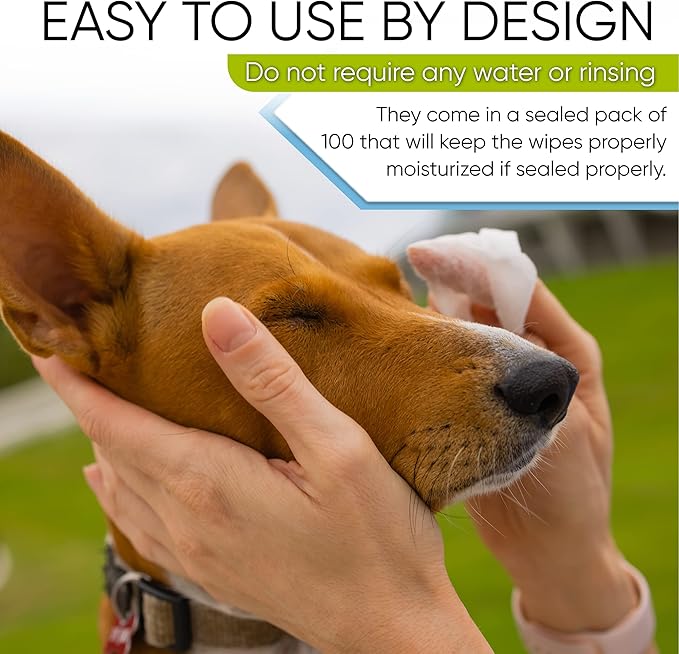 MAGICARE Pet Wipes – 100 pcs Dog Wipes – 8x8 Inch Unscented Dog Paw Cleaner Wipes for Body, Ears, Face, and Skin – Ultra Thick and Soft with Hypoallergenic Formula – Ideal Pet Wipes for Dogs & Cats