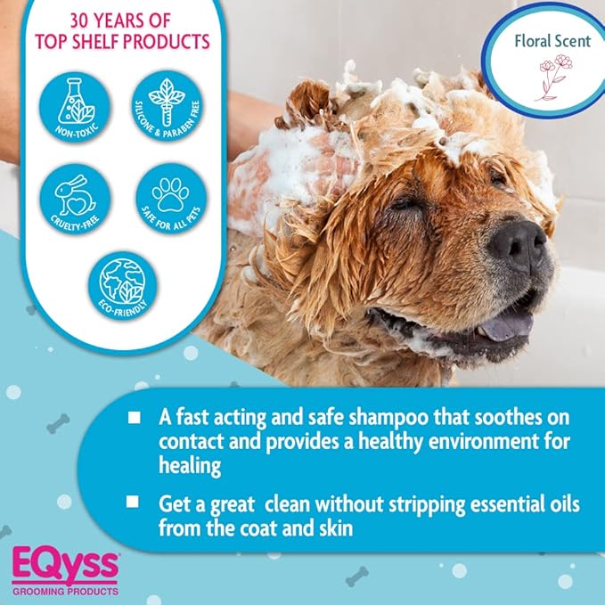 EQyss Micro-Tek Pet Shampoo (16 Ounce) - Stops Scratching, Itching, Biting, or Licking Hot Spots
