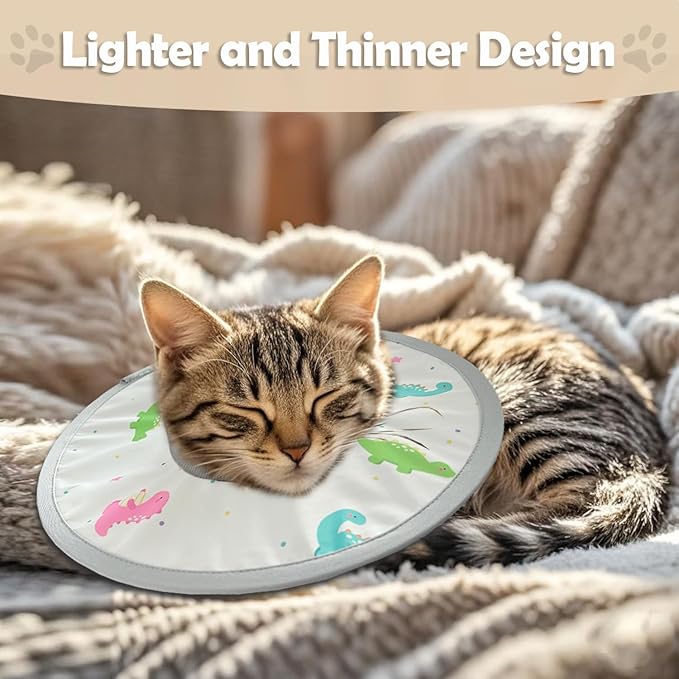 LOS ANDES Cat Recovery Collar, Adjustable Cat Protective Collar Alternative After Surgery, Protect Cat Neck Cones to Stop Licking Wound, Lightweight Elizabethan Collar for Kitten,Puppy