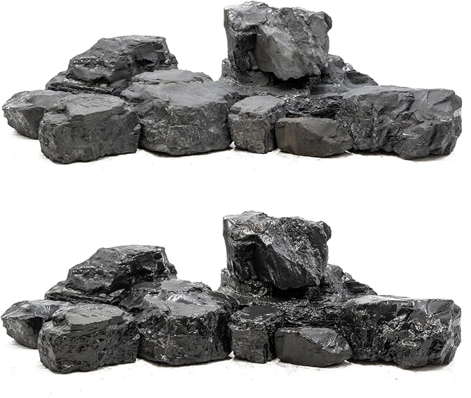 Unocho Aquarium Rock Stone Fish Tank Rocks 5LB Natural Rocks for Aquariums Landscaping Model Tank Decoration Aquarium Miniature and Fairy Garden-3-6inches 4PCS