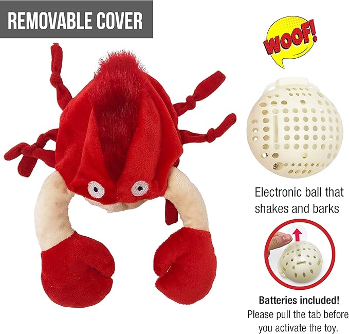 Hyper Pet Doggie Pal Interactive Dog Toys (Dog Toy that Wiggles, Vibrates, and Barks Plush Toys for Boredom and Stimulating Play)
