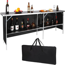 Portable Bar Table for Events  with Double Layer