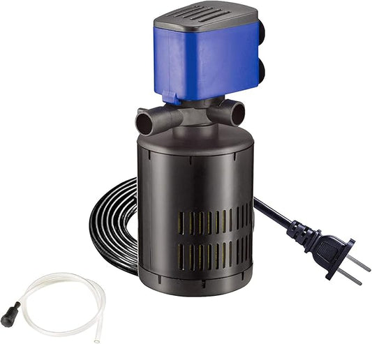 Water Pump 210 GPH 3-in-1 Submersible Internal Filter Aquarium Powerhead Water Pump Ultra Quiet for Aquarium,Fish Tank-2 Pack