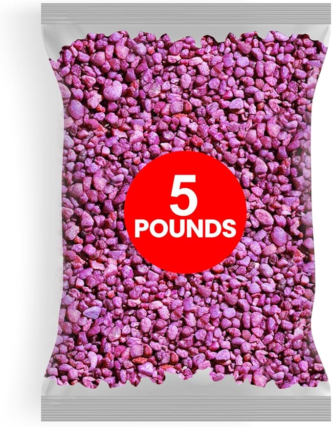 Hygloss Products Craft Rocks, Mini Stones for Art Projects - Bag O' Gravel, Neon Purple, 5 lb