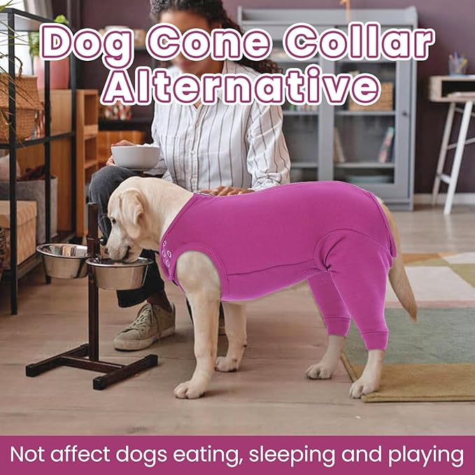 Nanaki Dog Wound Care Shirt, Dog Leg Sleeve To Stop Licking Rear Leg And Abdomen, Doggy Surgery Suit Female Spay,Doggy Onesie For Surgery Female Male, Pet Surgical Recovery Suit Pet Wound Heal Clothes