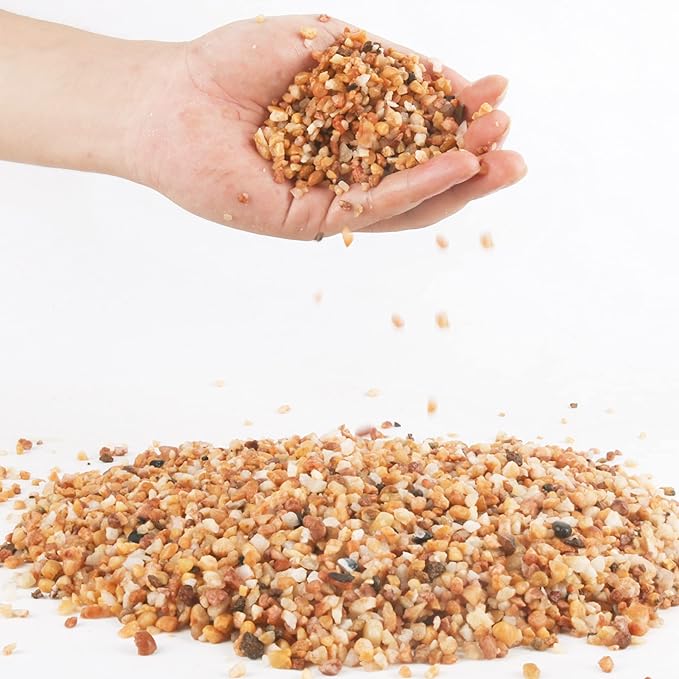 3lb Cactus Pea Gravel Rocks,1/5 Inch Pebbles for Indoor Plants, Natural Succulent Rock and River Rocks Decorative for Aquariums, Vases, Terrarium, Outdoor Gardening, Top Dressing for Potted Plants
