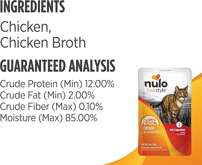 Nulo Freestyle Cat & Kitten Wet Cat Food Pouch, Premium All Natural Grain-Free Soft Cat Food Topper with Amino Acids for Heart Health and High Animal-Based Protein