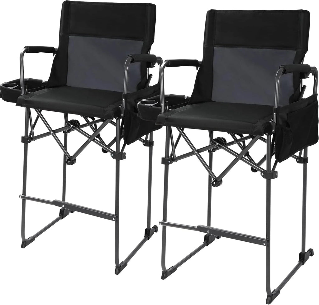Extra Tall Folding Chair with High Back and Hard Arms