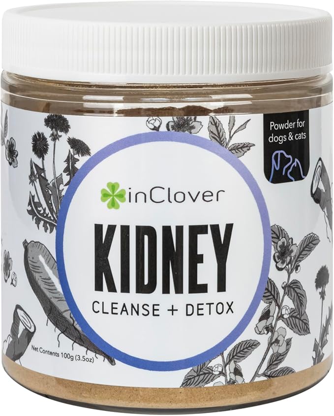 InClover Kidney – Bladder and Urinary Health Supplement for Dogs & Cats - with Resveratrol (Found in Cranberries), L-Carnitine & D-Mannose – Supports a Healthy Urinary Tract and Optimal Renal Function