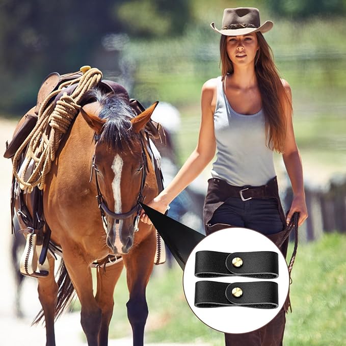 Chunful 6 Pcs Halter Breakaway Replacement Strap Breakaway Halter Replacement Straps Horse Leather