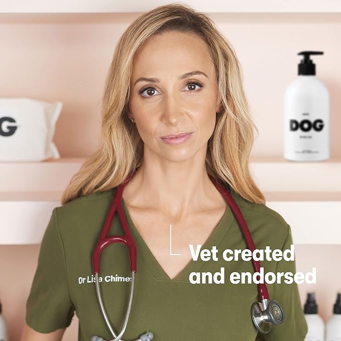 DOG by Dr. Lisa - Wash - Natural Dog Gentle Cleanser - for Baths, Showers - Plant-Based Essential Oils - Vegan - 16.9oz