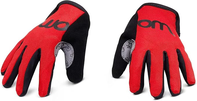 woom TENS Bike Gloves, Child’s & Youth Bicycle Full Finger Protection with Grip for Road Cycling & Mountain Biking (Boys & Girls)