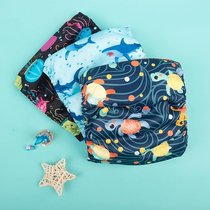 CuteBone Dog Diapers Male Washable Belly Band for Male Dogs Wraps 3pcs a Pack DM28XS