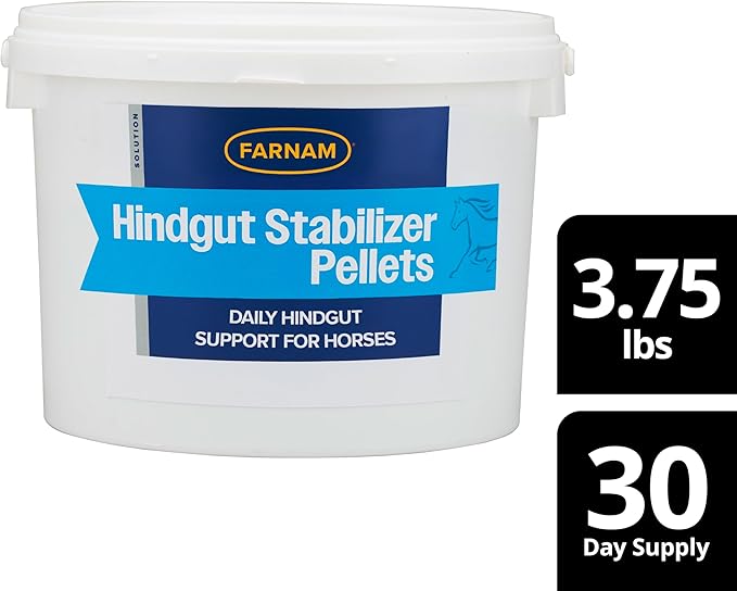 Farnam Hindgut Stabilizer Pellets, Daily Digestive & Immune Supplement for Horses Helps Maintain a Balanced Microbiome for Optimal Digestion