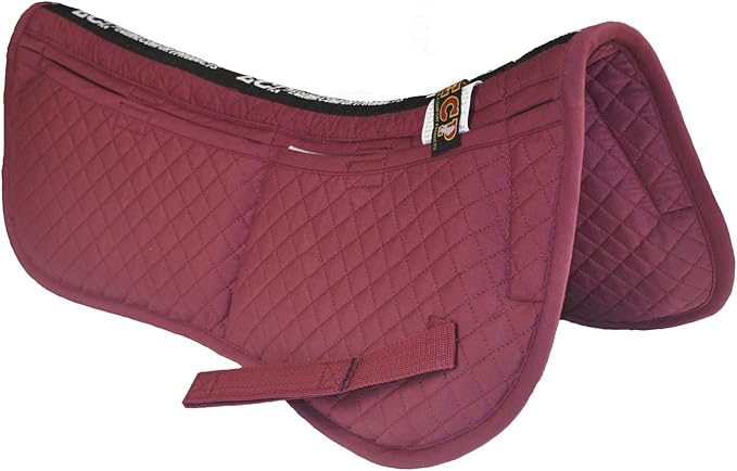 ECP Equine Comfort Products Adjustable Shock Absorbing Memory Foam Half Saddle Pad, Injury Prevention & Pressure Relief, Customizable Fit, Breathable for All Riding Styles