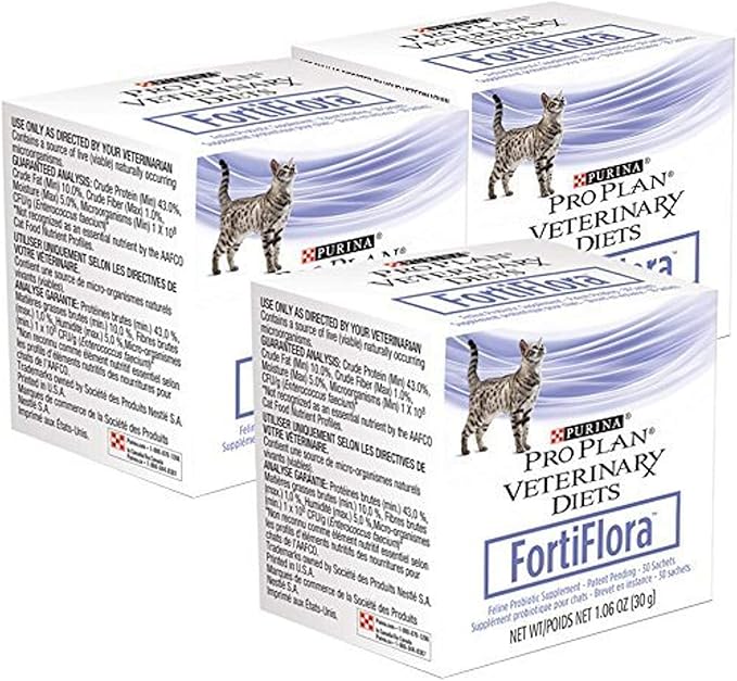 Purina 3-Pack Fortiflora Feline Nutritional Supplement for Pets