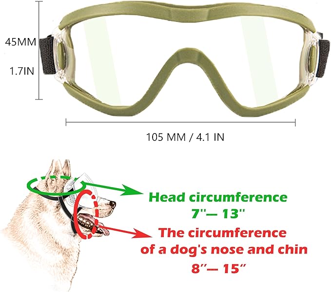 Small Dog Sunglasses with Adjustable Strap UV Protection, Winproof Puppy Sunglasses, Suitable for Dogs Eyes Protection，Soft Dog Goggles