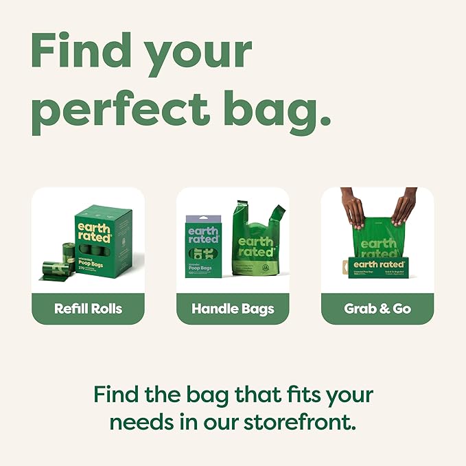 Earth Rated Dog Poop Bags Value Pack, Leak-Proof and Extra-Thick Pet Waste Bag for Big and Small Dogs, Refill Rolls, Unscented, 600 Count