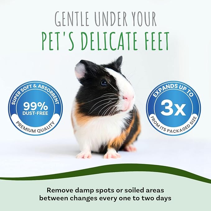 Small Pet Select White Paper Bedding 56L, Litter for Rabbit, Guinea Pig, Hamster, Bunny and Other Small Animals, Made in USA, 56L