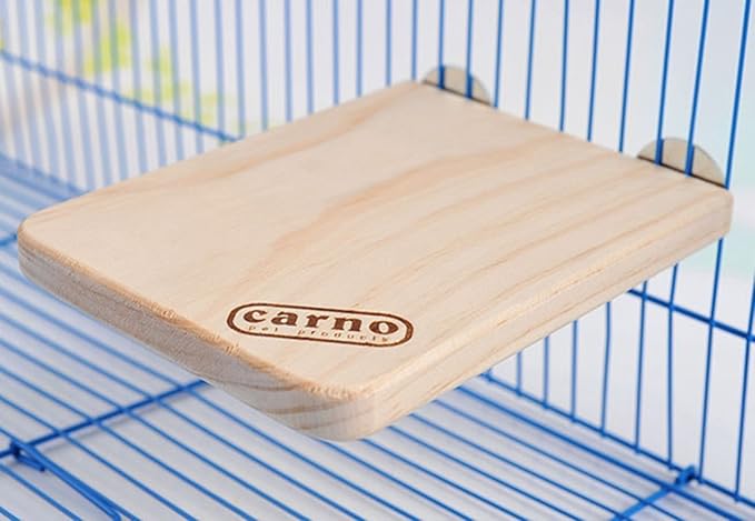 Hypeety Wooden Platform Pet Dwarf Hamster Gerbil Rat Small Animal Sport Exercise Toy Pet Parrot Bird Cage Perches Square Toy (M)