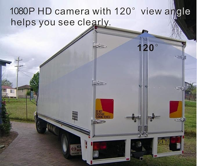 AHD 1080P 7" Reverse Rear View Backup Camera System, Camera with Night Vision Waterproof IP69K Vibration-Proof 10G for Tractor/Truck/Bus/Motorhome/Excavator/Caravan/Skid Steer/Harvester