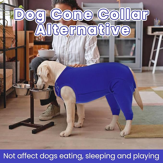 Nanaki Dog Wound Care Shirt, Dog Leg Sleeve To Stop Licking Rear Leg And Abdomen, Doggy Surgery Suit Female Spay,Doggy Onesie For Surgery Female Male, Pet Surgical Recovery Suit Pet Wound Heal Clothes