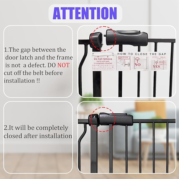 Extra Wide 62-67 Inch Baby Gates for Stairs, Doorways - No Drilling, Pressure Mounted Pet Gates for Kids & Dogs