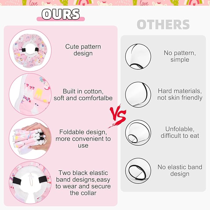 KOOLTAIL Cat Cone Collar, Adjustable Soft Comfortable Cat Recovery Collar to Stop Licking, Foldable Donut Water Resistant Pet Cone for Small Large Cats Kittens After Surgery Alpaca M