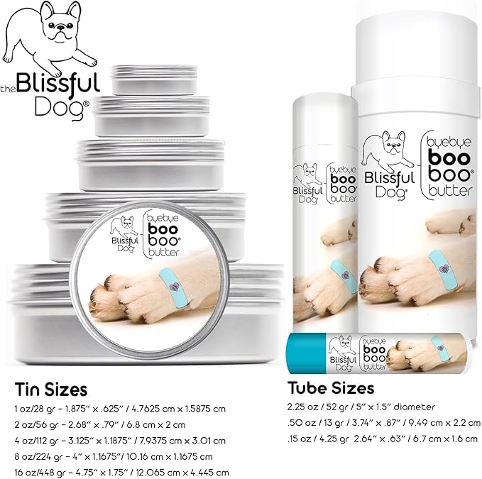 The Blissful Dog 2 oz TIN American Eskimo Booboo Butter