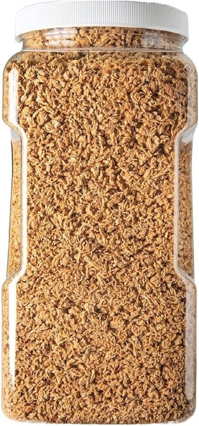 Aquatic Foods Inc. Mysis Shrimp-Freeze Dried Floating Small Mysis Shrimp for All Tropical Fish, Marine Fish, Baby Koi & Pond Fish, Baby Turtles…1-lb Lg Jar