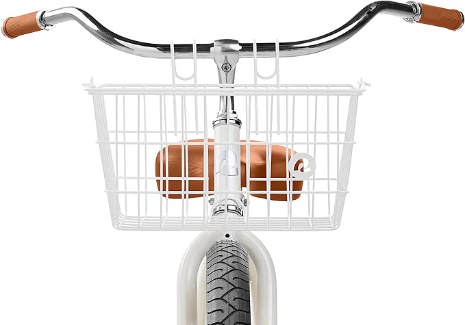 Retrospec Apollo-Lite Lift-Off Bike Basket - Detachable Steel Handlebar Basket with Carrying Handle for Commuting, Shopping & Beach Trips - 14.5in x 9.5in Weather-Resistant Biking Gear