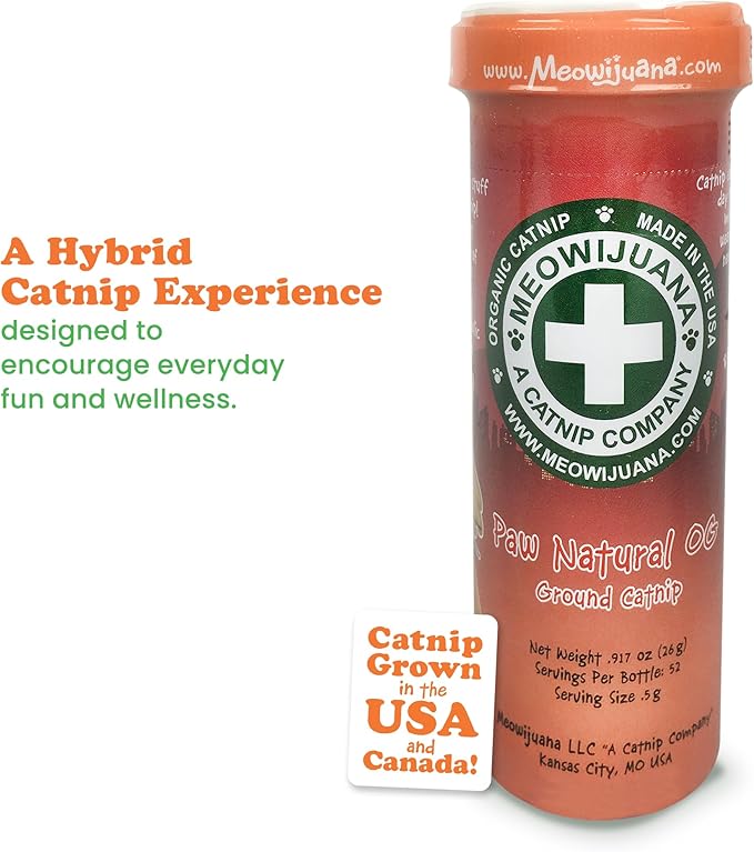 Meowijuana Clawsome Bundle | Get Smoked Refillable Trout Toy and Paw Natural OG Catnip Blend | Promotes Play and Cat Health | Includes North American Organic Catnip