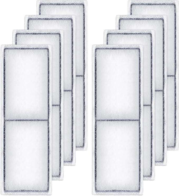 Pangda 8 Pcs Carbon Filter Foam Pad Compatible with U3 Range of Internal Underwater Sponge Aquarium Underwater Filter Accessories for Internal Replacement Aquarium Fish Tank