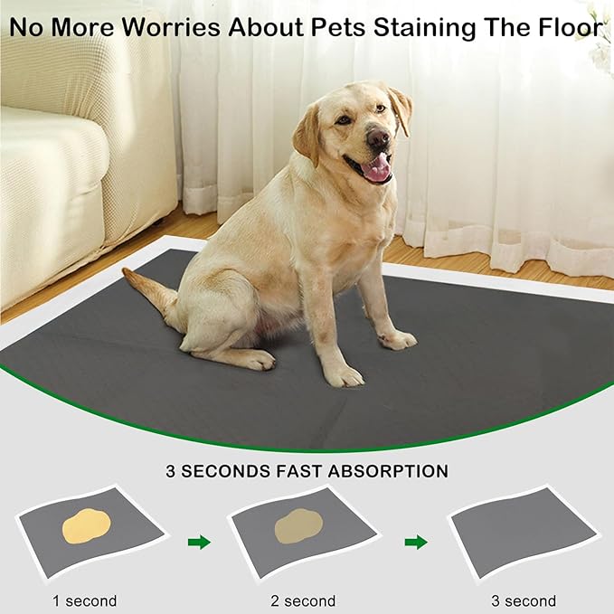 ELEGX Extra Large 54"x37" 25 Pcs Odor-Control Super Absorbency Charcoal Pee Pads for Dogs,Leak-Proof Pet Training Pee Pads,Thicken Disposable Potty Pads Puppy Training Pads for Cats Rabbits