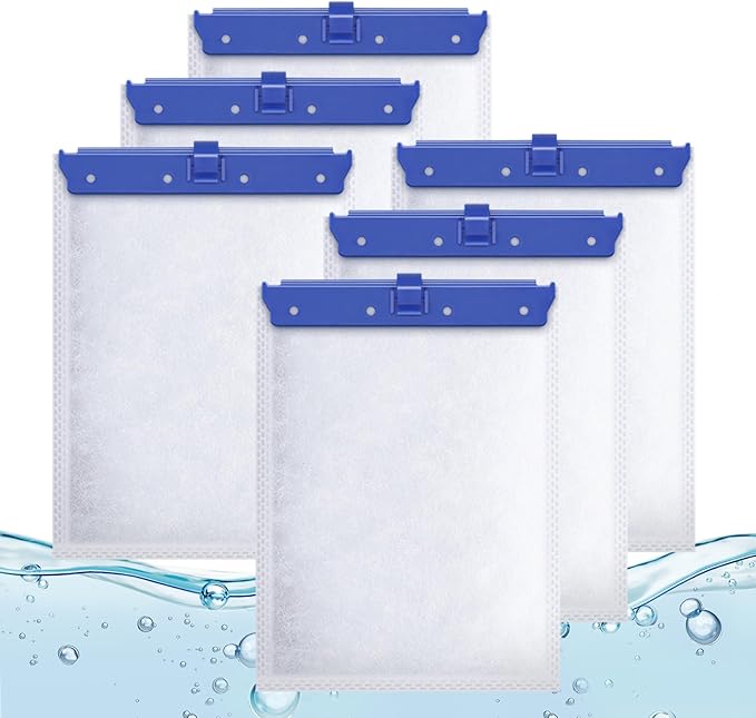 Aquarium Filter Cartridge for Whisper Bio Bag Power Filters, 6 Pack Assembled Large Filter Cartridges for Repto Filter