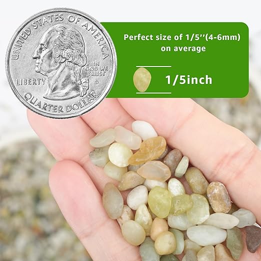10 LBS Natural Decorative Jade Stones – Ideal for Plants, Succulents, Aquariums, Vases, and Garden Pots. 1/5 Inch Natural Stones Enhance Drainage and Soil Moisture Balance (Jade, 10 Pounds)