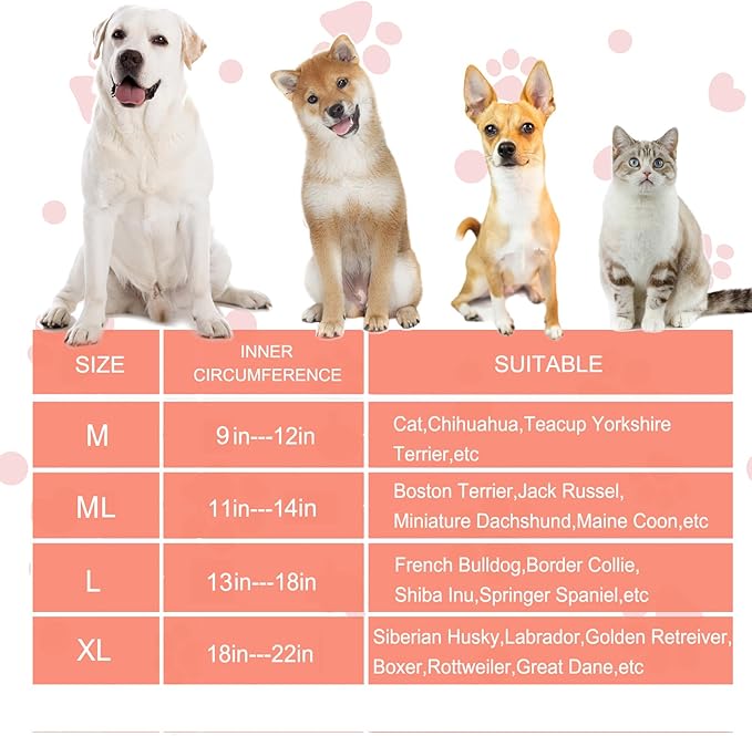 Inflatable Dog Cone Collar with Enhanced Anti-Licking, Soft Neck Donut for Dogs Cats, Recovery Pet Cone Collar After Surgery for Large Medium Small Dogs (Yellow Flower, Large)