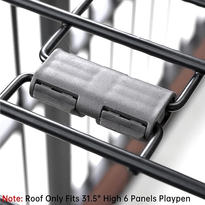 Heavy Duty Dog Fence Roof for 31.5" High Exercise Pens, Easy Assembly, Compatible (Roof Only)