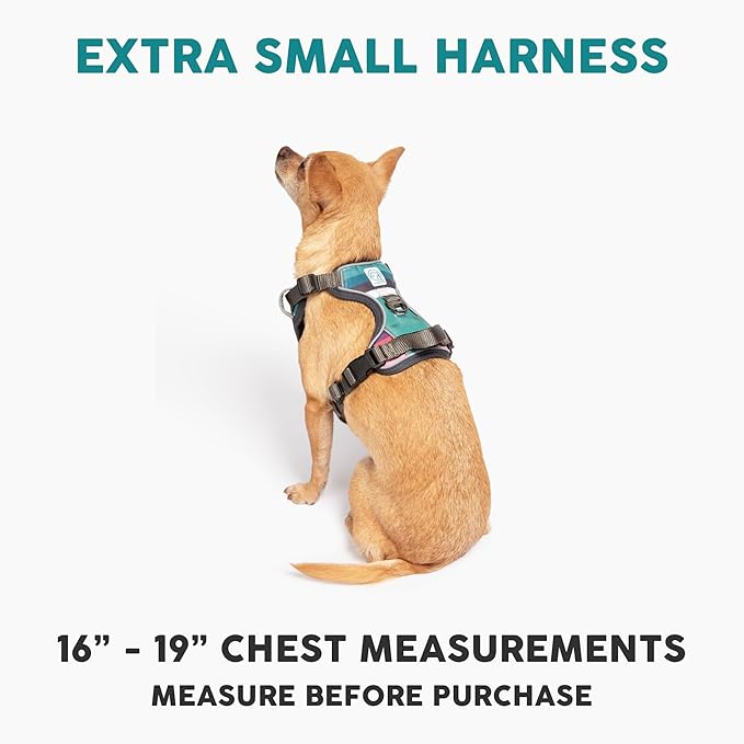 Embark Adventure Dog Harness, No-Pull Reflective Trim Dog Harness for Small, Medium & Large Dogs - Heavy Duty Oxford, 2 Leash Clips & Gel Lined Handle. Soft & Padded Puppy Dog Vest for Any Breed