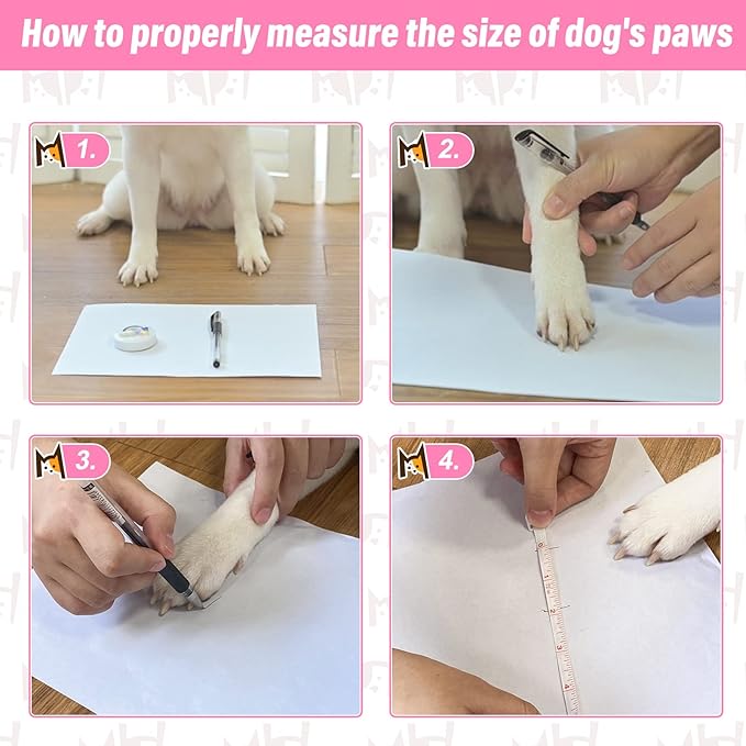BEAUTYZOO Anti Slip Dog Socks for Small Medium Large Dogs,Paw Protector with Grips for Hardwood Floor Hot/Cold Pavement,Traction Control 3 Pairs AntiTwist Dog Shoes to Prevent Licking for Senior Dog