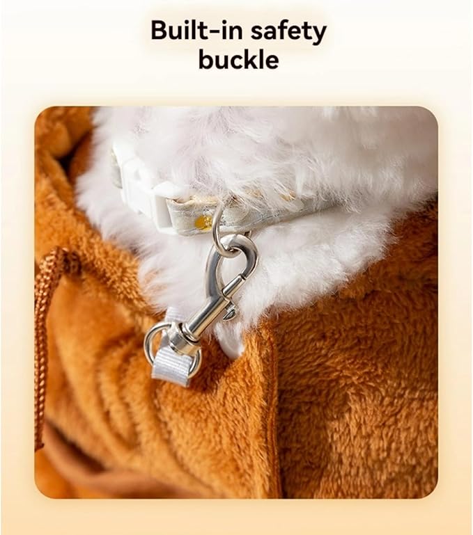 Cat Puppy Plush Outing Backpack Cute Bear Bee Design Anti-Escape Bag for Kitten Cat Small Dog Gift Choice