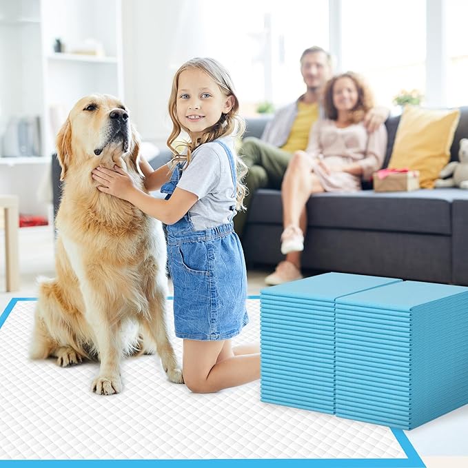 100 Count Large Dog & Cat Puppy Pee Pads - 28"x30" Absorbent Potty Training Pads | Leakproof Quick-Dry Disposable Pet Pads for Puppies, Dogs & Cats | Indoor, Outdoor, Litter Box, Housebreaking Use