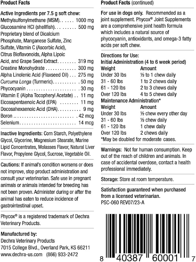 Canine Joint Support, 60 Soft Chews