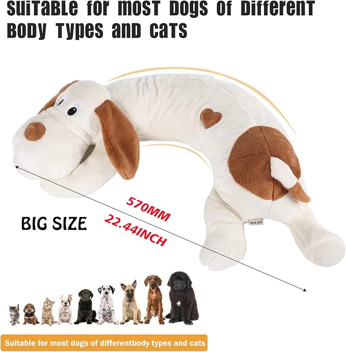 Heartbeat Dog Toy for Puppy- Helps for Dog Anxiety Relief and Calming Aid, Stuffed Animal Anxiety Calming Behavioral Aid Puppy Heartbeat Toy Sleep aid for Dogs Cats Pets